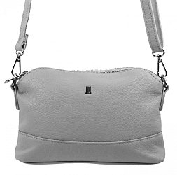 Svetlo sivá crossbody dámska kabelka s tromi oddielmi 5414-BB