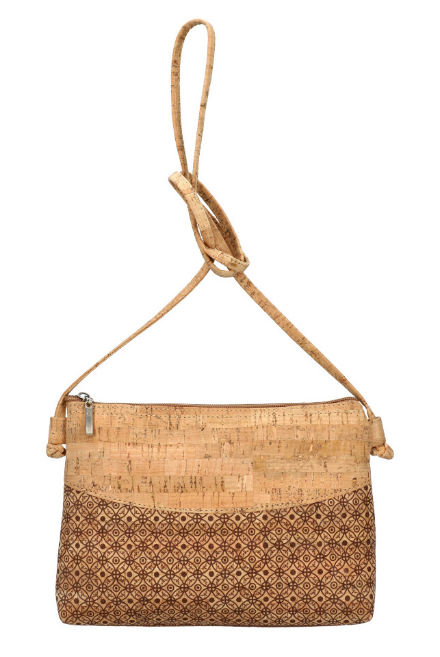 Korková ľahká crossbody dámska kabelka MSR17 tmavo hnedá