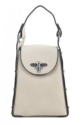 Menšia dámska kabelka crossbody / do ruky krémová