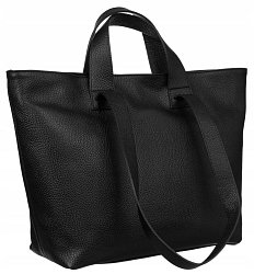 Kožená dámska shopper kabelka Artemisia čierna