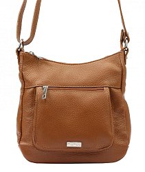 MiaMore Kožená crossbody dámska kabelka hnedá
