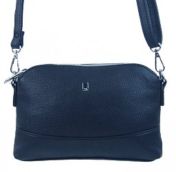 Tmavo modrá crossbody dámska kabelka s tromi oddielmi 5414-BB